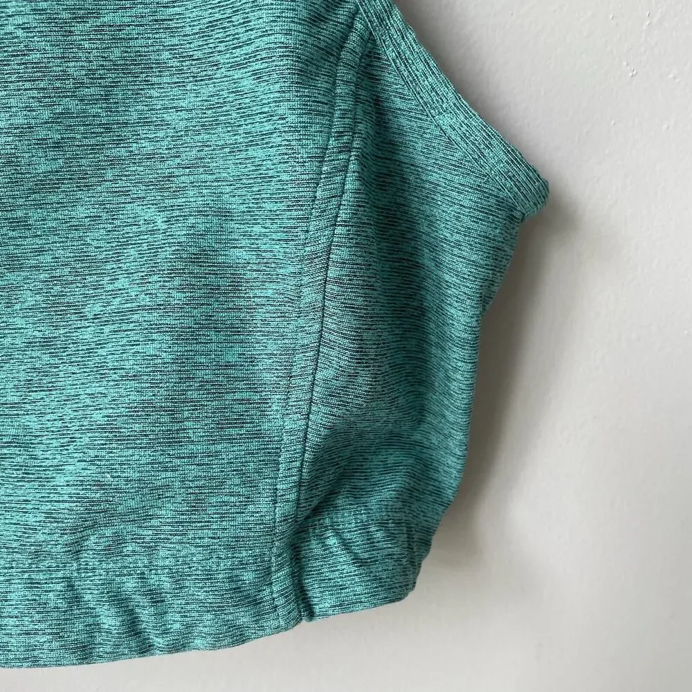Outdoor Voices Athena Crop Athletic Tank Top Sports Bra Size S Forest Green/teal